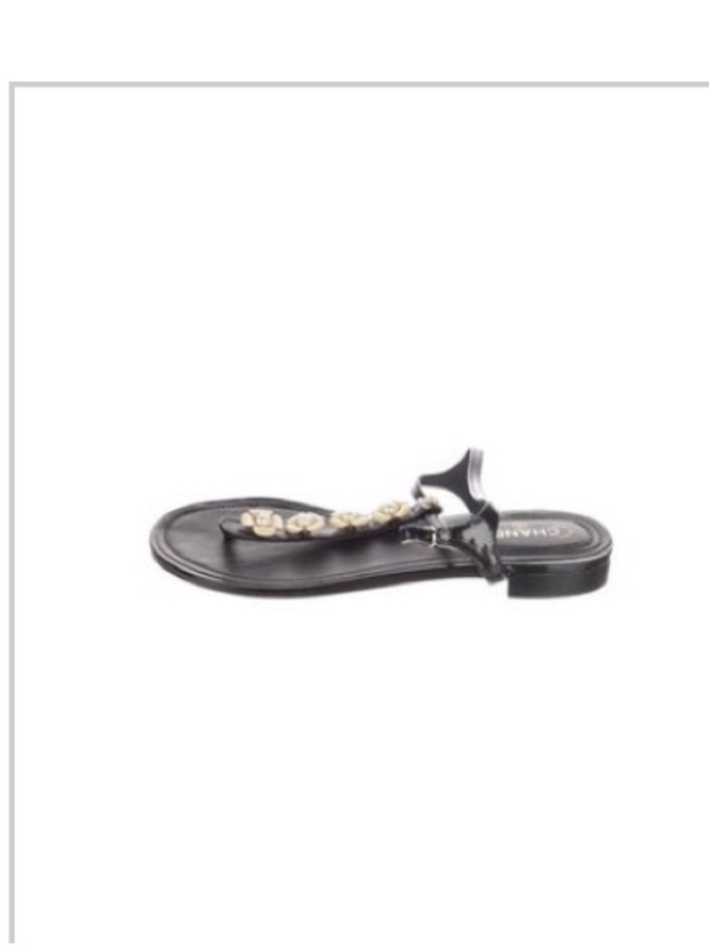 Chanel 2017 cc logo t strap sandal 38C - Picture 5 of 5